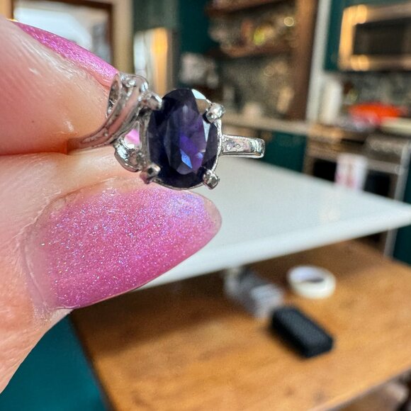 Sterling Iolite Ring - Picture 5 of 8